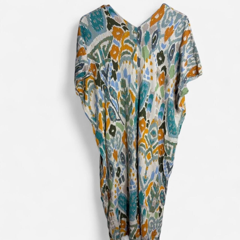 Zara oversized Maximalist midi dress with V-neckline short sleeves. Size M/L - Picture 6 of 8